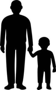 Father And Son Silhouete