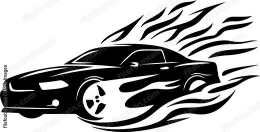 Flaming Car