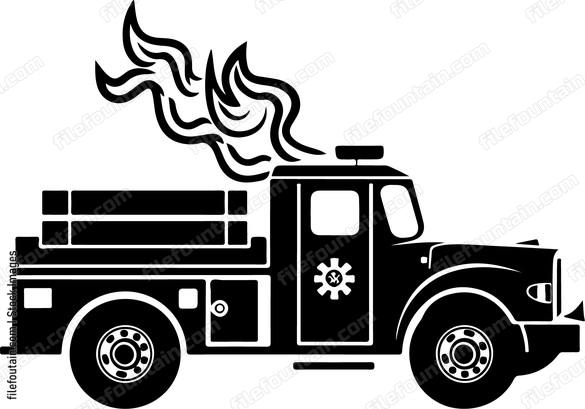 Flaming Fire Truck