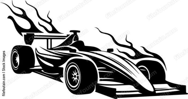 Flaming Racing Car