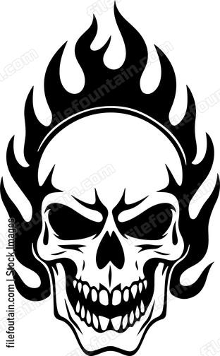 Flaming Skull