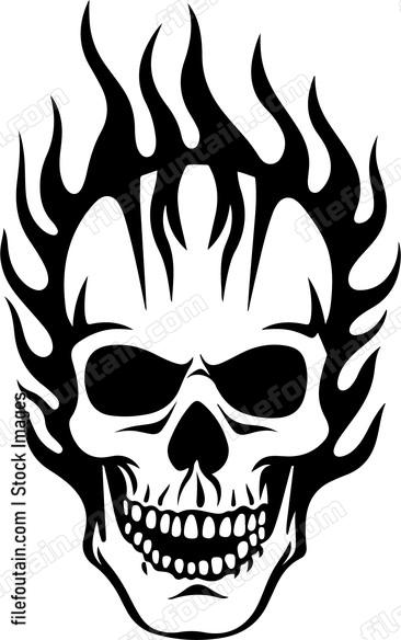Flaming Skull