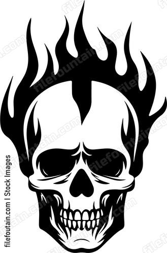 Flaming Skull