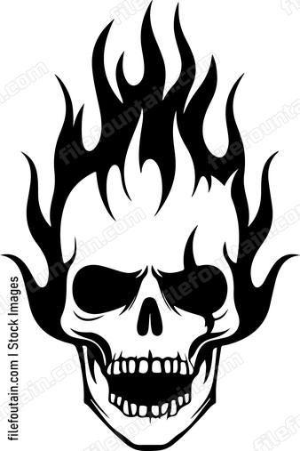 Flaming Skull