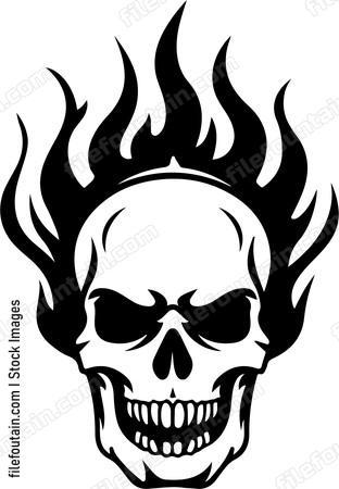 Flaming Skull