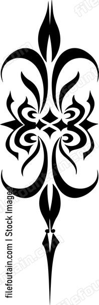 Fleur de lis inspired decorative element