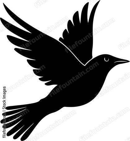 Flying Bird Back View
