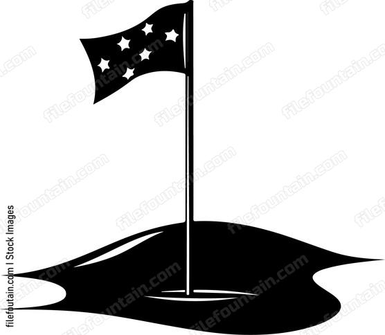 Golf Flag On Field