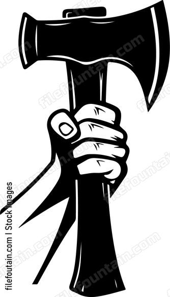 Hand Holding Ax