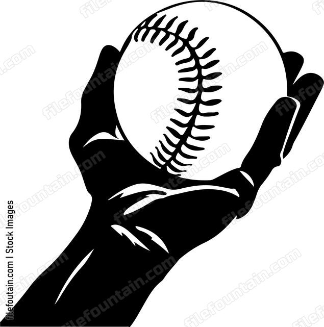 Hand Holding Baseball Style