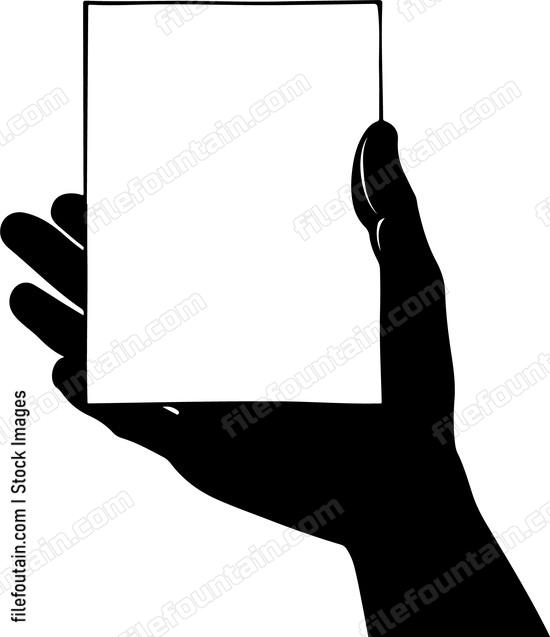 Hand Holding Blank Paper