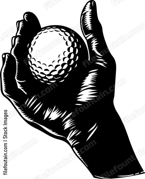 Hand Holding Golf Ball