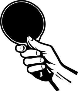 Hand Holding Ping Pong Racket