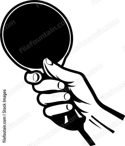 Hand Holding Ping Pong Racket
