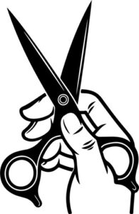 Hand Holding Scissors