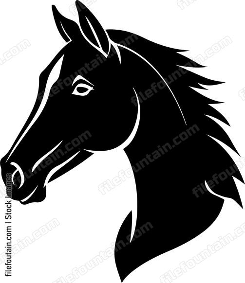 Head of horse in profile