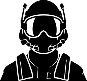 Headgear of military pilot