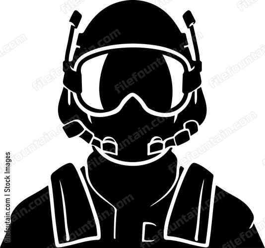 Headgear of military pilot