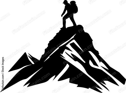 Hiker On A Mountain