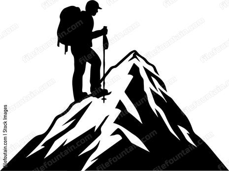 Hiker On A Mountain