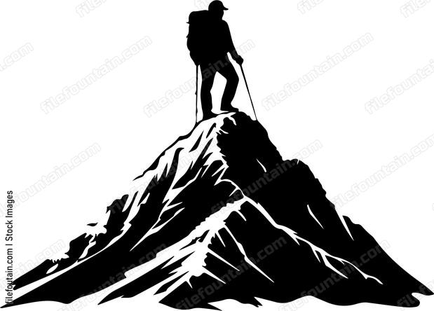 Hiker On A Mountain