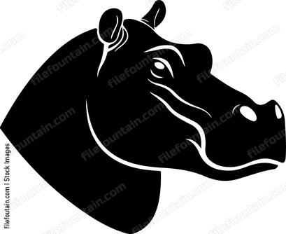 Hippo Head Side View