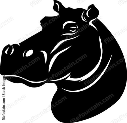 Hippo Head Side View