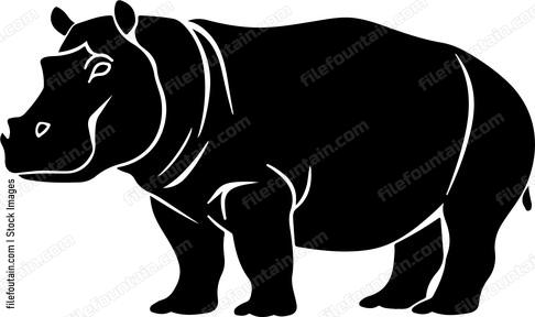 Hippo Silhouette