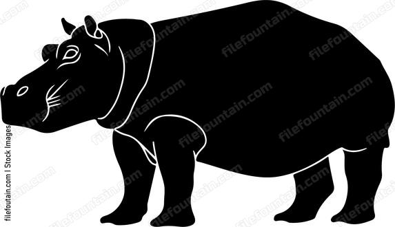 Hippo Silhouette