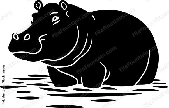 Hippo Under Water