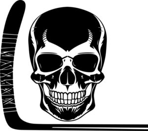 Hockey Stick Skull