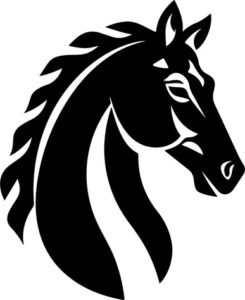 Horse head in profile