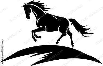 Horse Running Up Hill