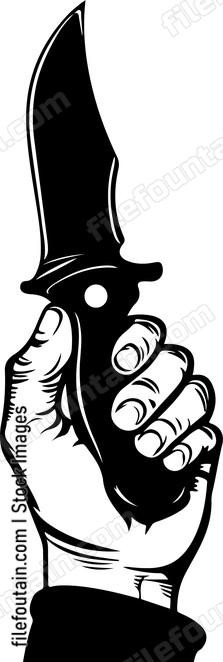 Hunting Knife In Hand