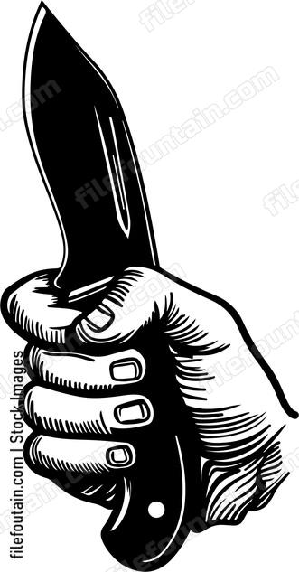 Hunting Knife In Hand