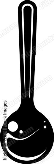 ladle with smiley face