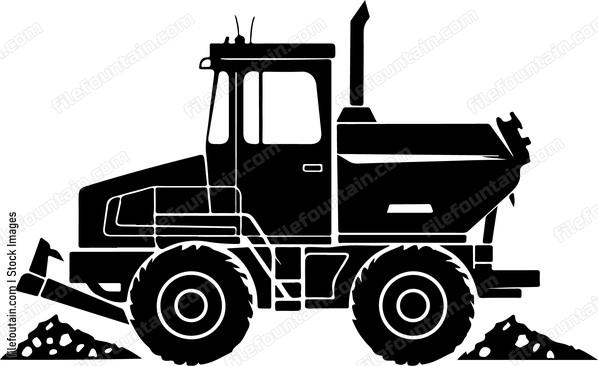 Large industrial earthmover machine