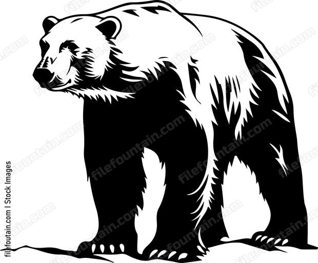 Large standing bear