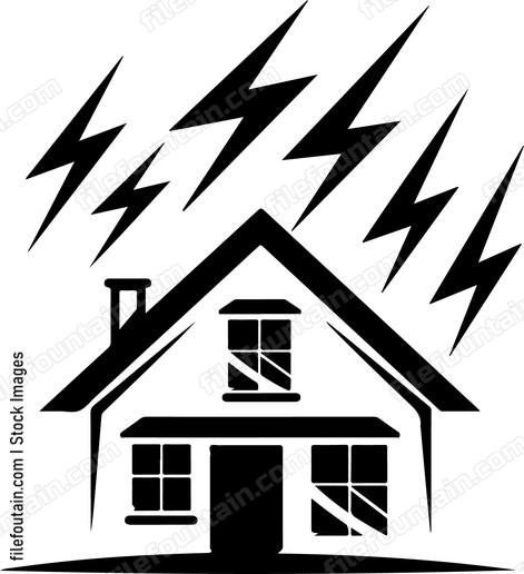 Lightning Over The House