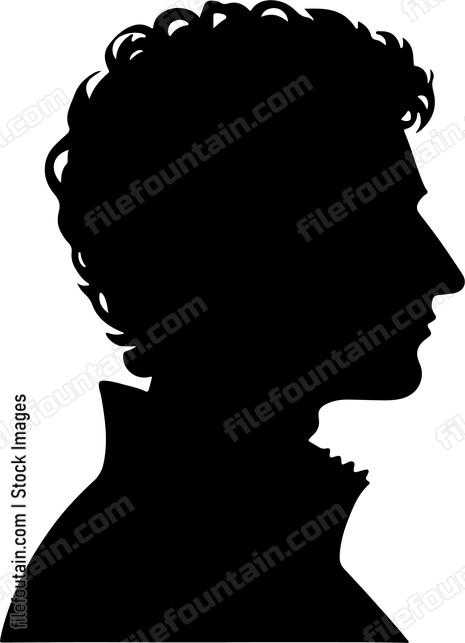Man side view silhouette portrait