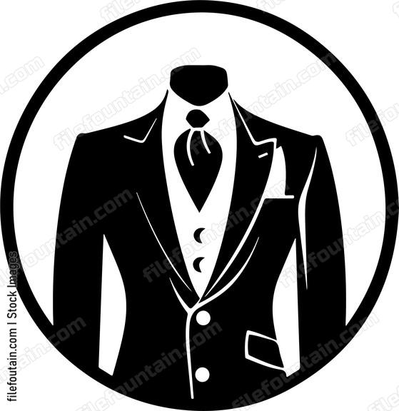 Mens suit in circle