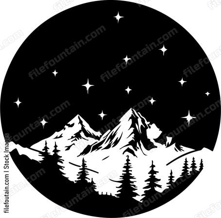 Mountain And Stars