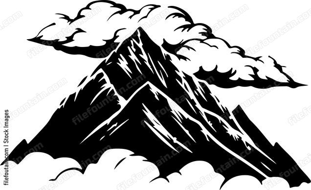 Mountain In Clouds