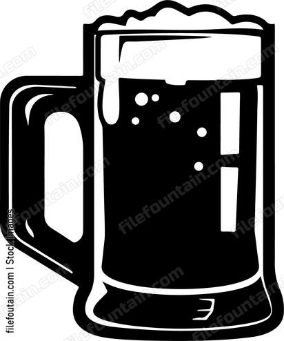 mug of beer with bubbles