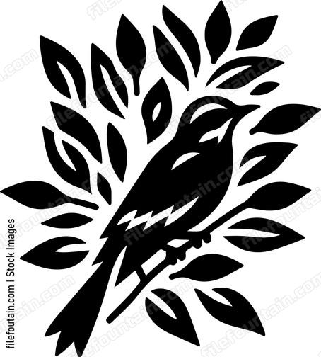 oriole camouflaged among the golden leaves of autumn