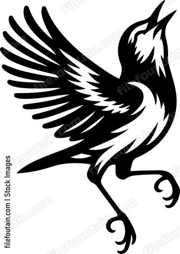 oriole dancing in celebration after a successful hunt