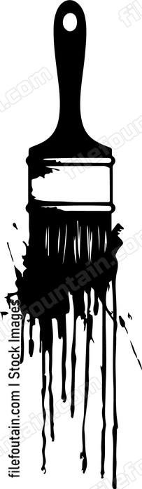 Paint Brush Dripping Paint