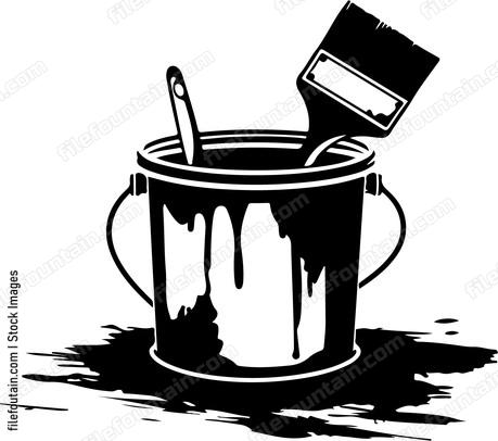 Paint Can And Brush