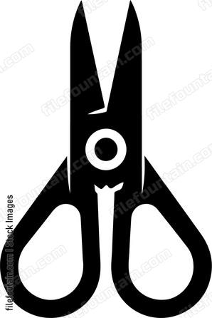 pair of open scissors