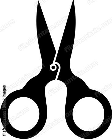 pair of open scissors